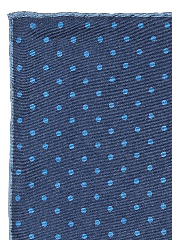 Beymen Club Navy Blue Polka Dot Linen Pocket Square - 2