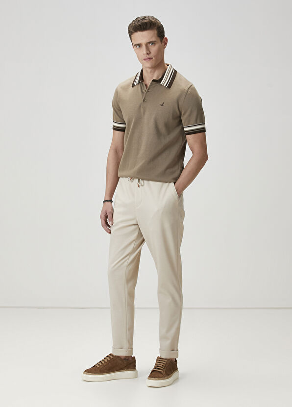 Beymen Club Beige Textured Sports Pants - 1
