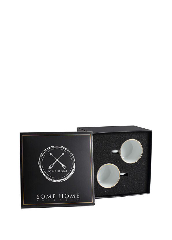 Some Home İstanbul Lucky Rooster Collection Red 2'li Porselen Türk Kahve Fincan Seti - 2