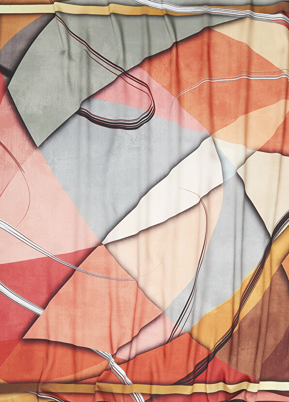 Beymen Club Colorblocked Women's Twill Scarf - 2