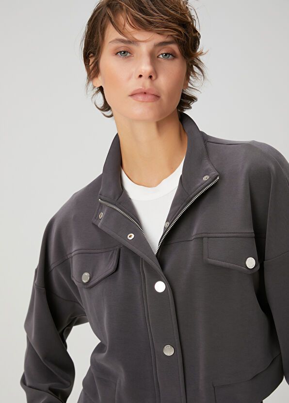 Beymen Club Anthracite Jacket Shaped Sweatshirt - 2