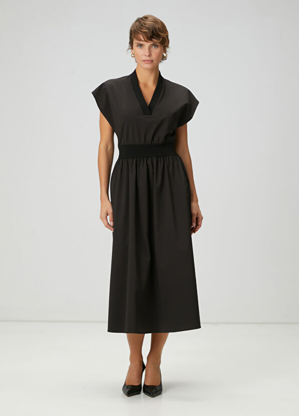 Beymen Club Black Midi Dress - 1