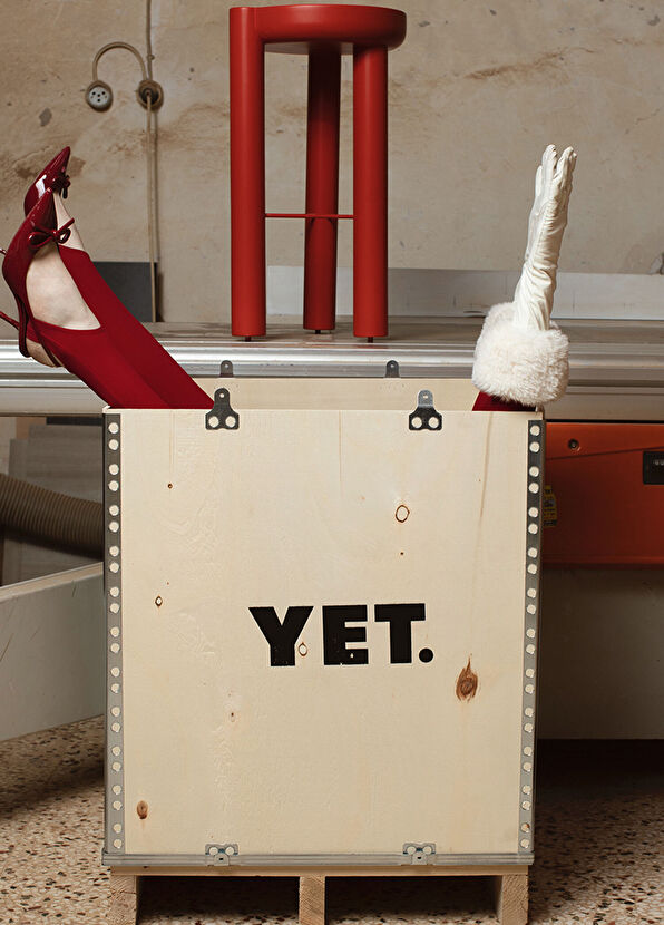 Yet Design Studio Pillar Red Bar Stool - 3