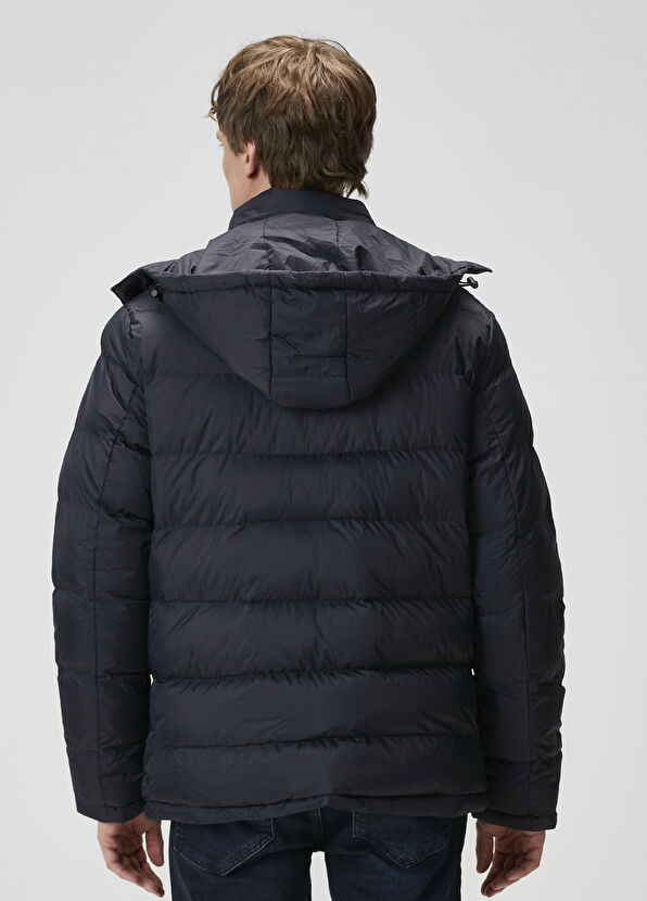 Beymen Club Lacivert Kapüşonlu Puff Mont - 4