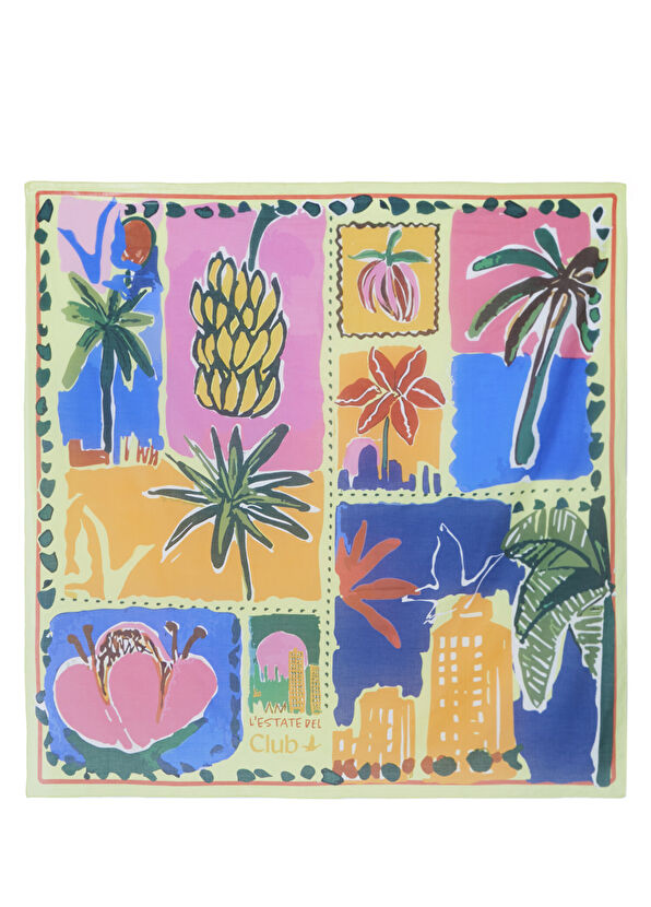 Beymen Club Yellow Printed Pareo Shawl - 1