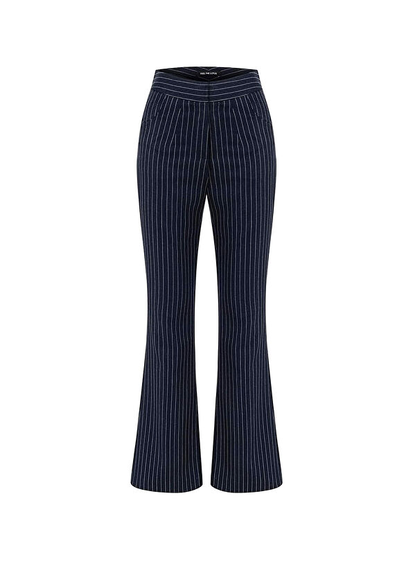 Feel The Lotus Isla Navy Women's Palazzo Trousers - 1