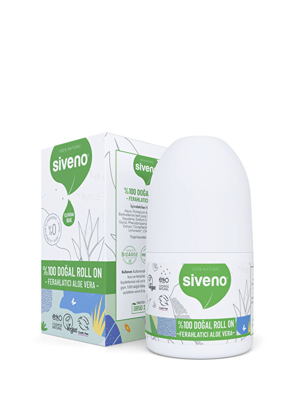 Siveno Natural Whitening Deodorant Herbal Vegan Aloe Vera Roll On 50 ml - 1