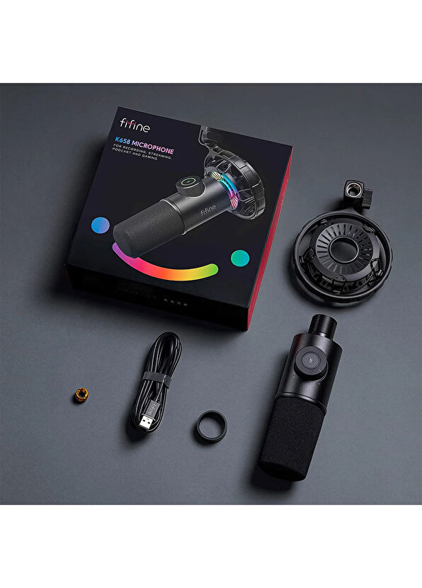 Fifine K658 Usb Rgb Dinamik Mikrofon - 4