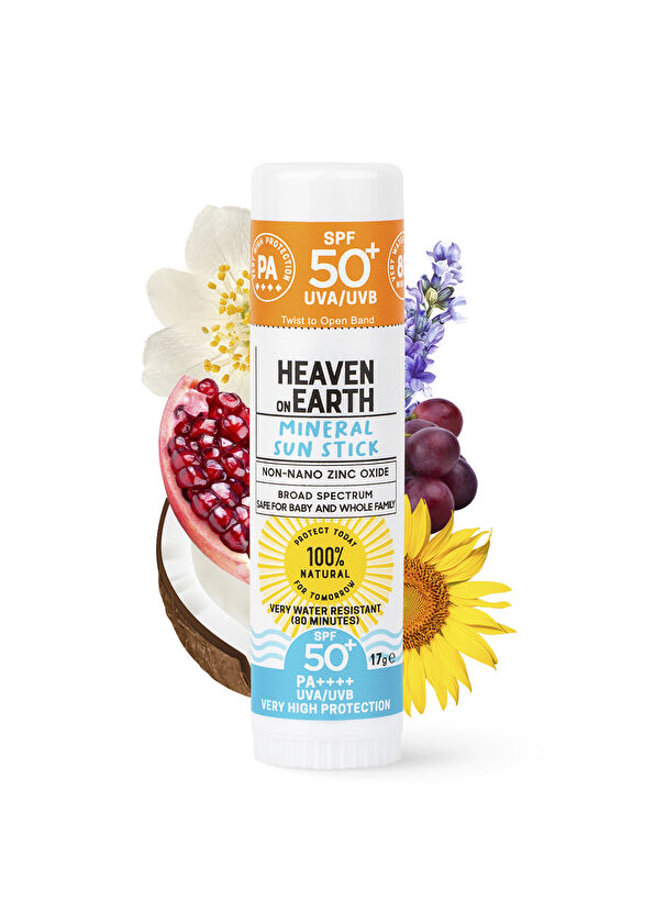 Heaven On Earth Doğal ve Organik Mineral SPF50+/PA++++ Stick Güneş Koruyucu 17 gr - 2