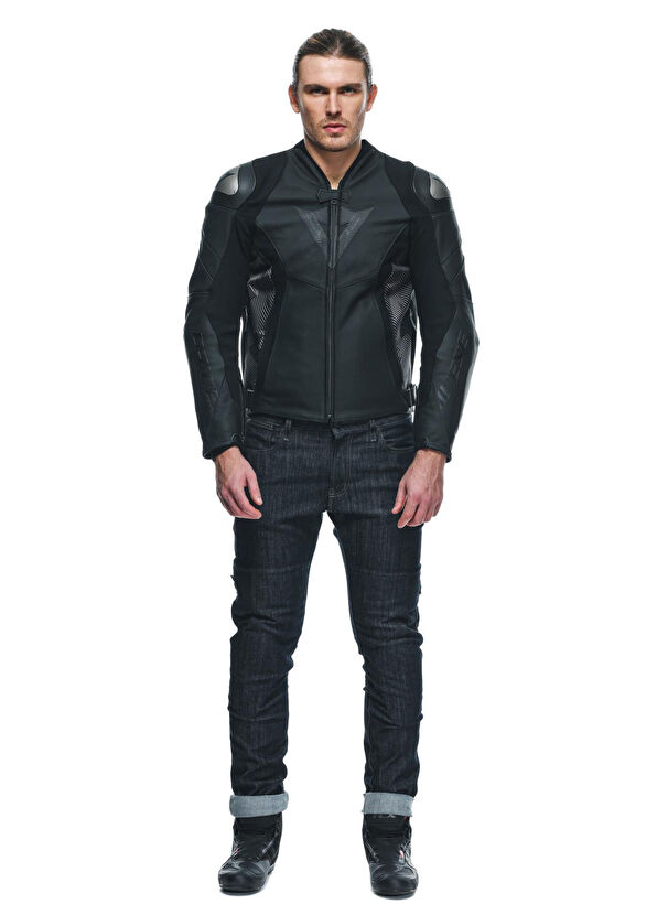 Dainese Avro 5 Blk Anthracite Deri Erkek Motosiklet Montu - 4