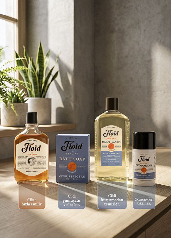 Floid Citrus Spectre Duş Jeli + Deodorant + Banyo Sabunu + Tıraş Sonrası Losyon Erkek Bakım Seti - 2