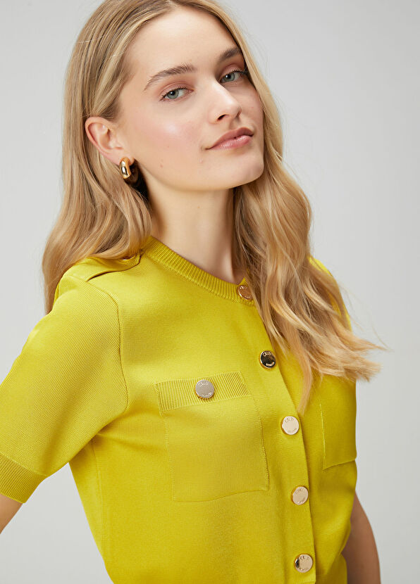 Beymen Club Neon Sarı Kutu Formlu Triko Ceket - 2