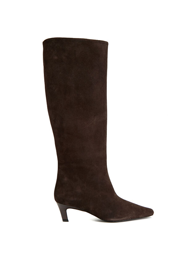 New Essential Kahverengi Kadın Deri Çizme - Görsel 2