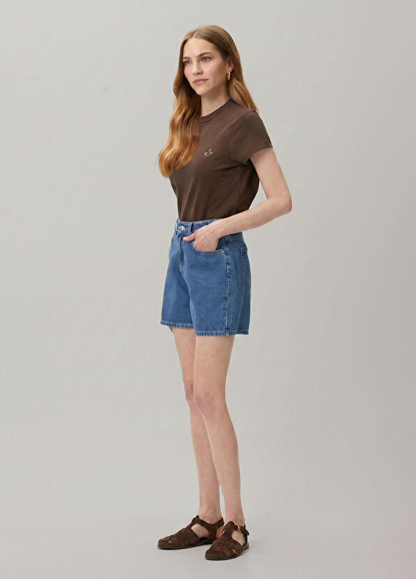 Beymen Club Kahverengi Zincir Logolu T-shirt - 2