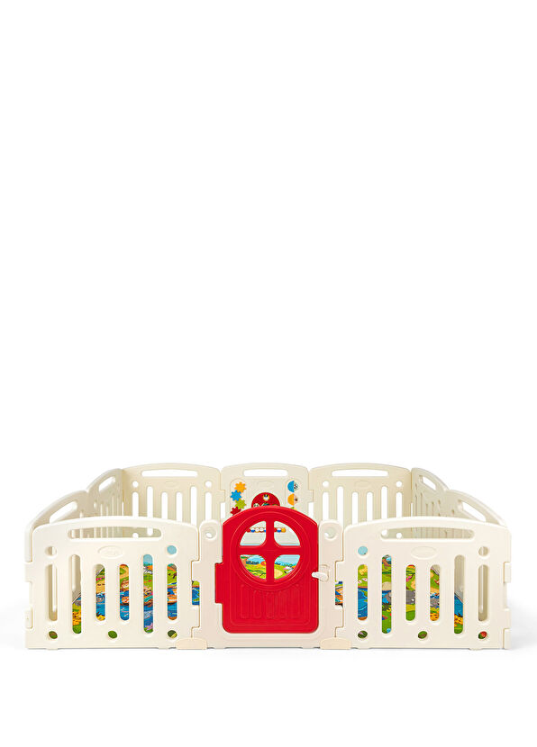 Unigo Kırmızı Kapılı Bebek Oyun Çiti 230 x 140 cm - 1