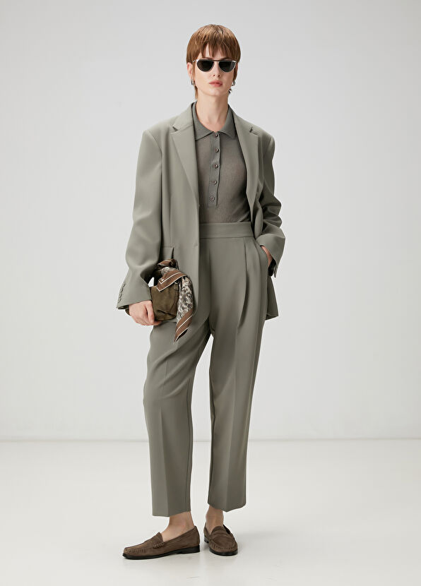 Beymen Club Yeşil Pileli Pantolon - 1