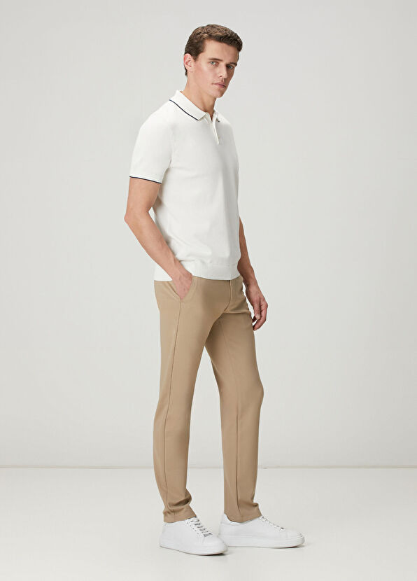 Beymen Club Beyaz Polo Yaka Kısa Kollu Triko - 3