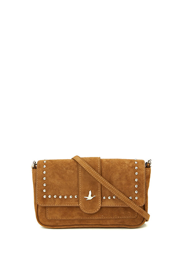 Beymen Club Tan Women's Suede Crossbody Bag - 1