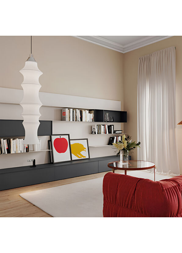 Artemide Falkland Beyaz Kumaş Sarkıt Aydınlatma  - 2