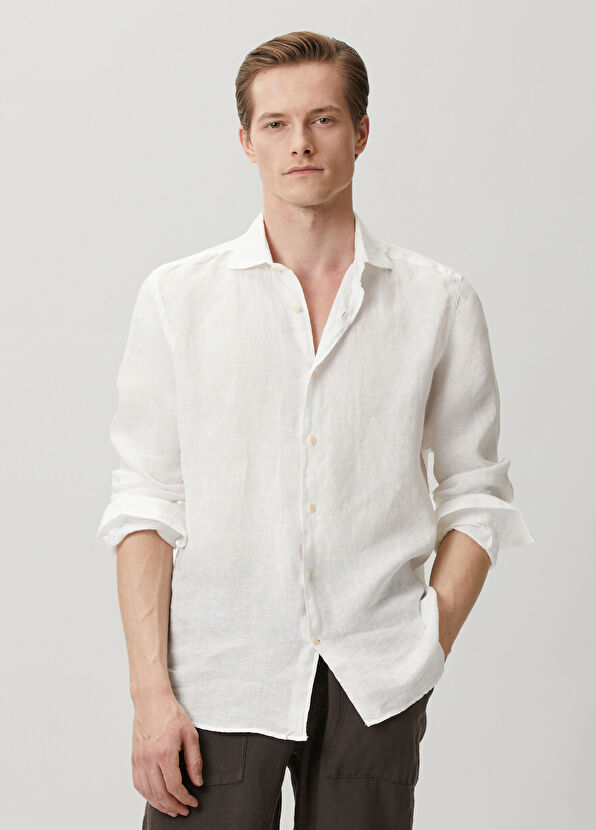 MC2 (Saint Barth) Pamplona Off-White Linen Shirt - 1