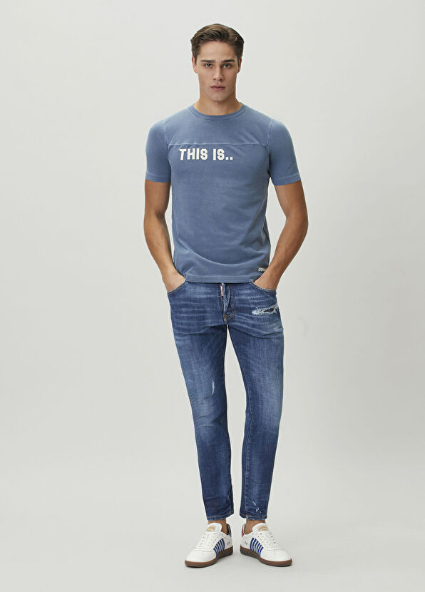 Dsquared2 Lacivert Yazı Nakışlı T-shirt - 2