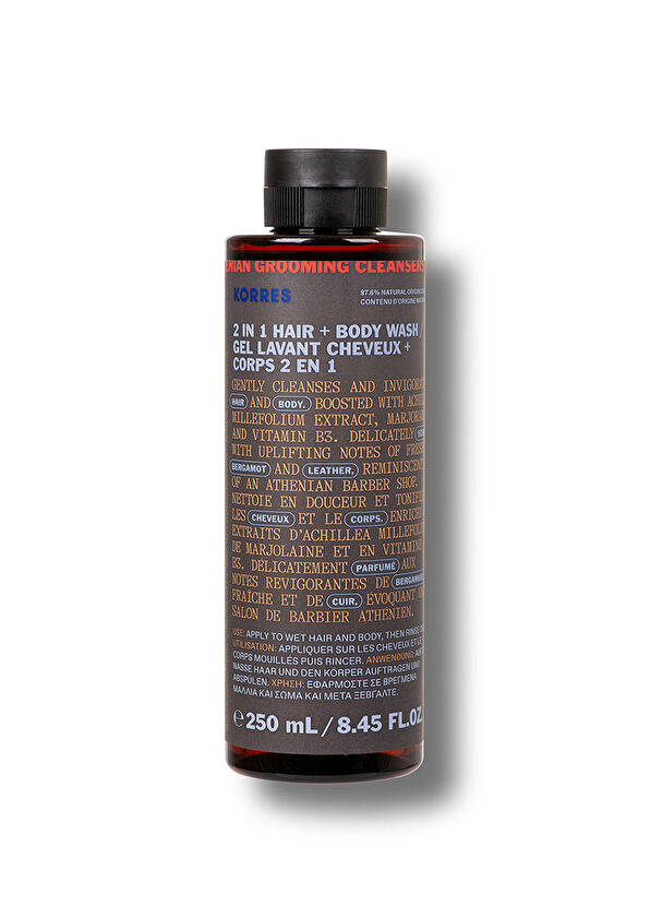 Korres Athenian Grooming 2-in-1 Hair and Body Wash For Men Hair and Body Shampoo for Men 250 ml - 2