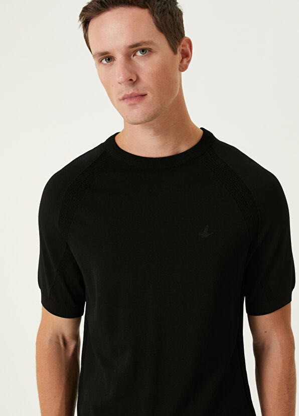 Beymen Club Siyah Kısa Kollu Kazak - 2