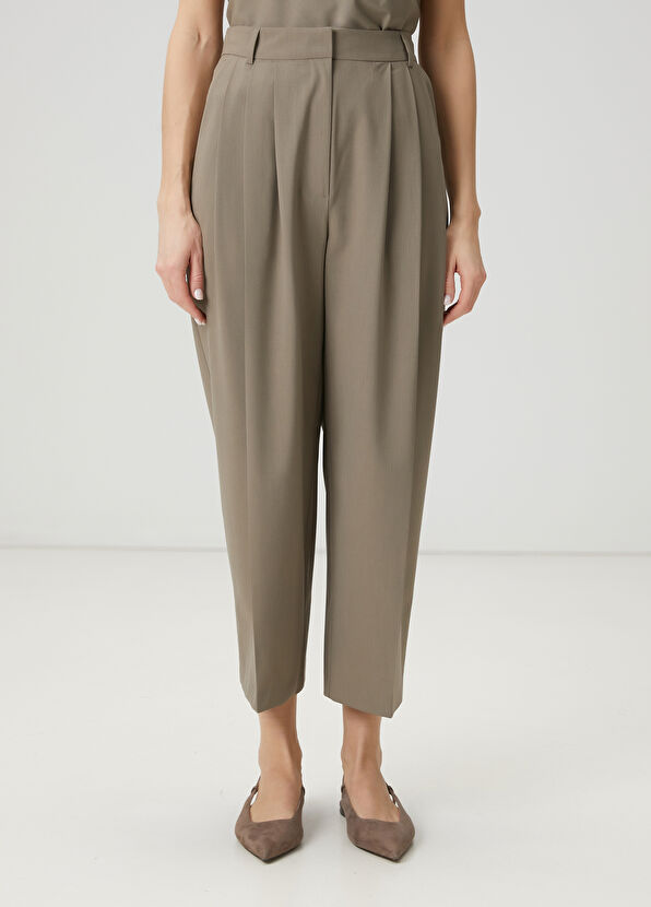 Beymen Club Taupe Pleated Classic Trousers - 2