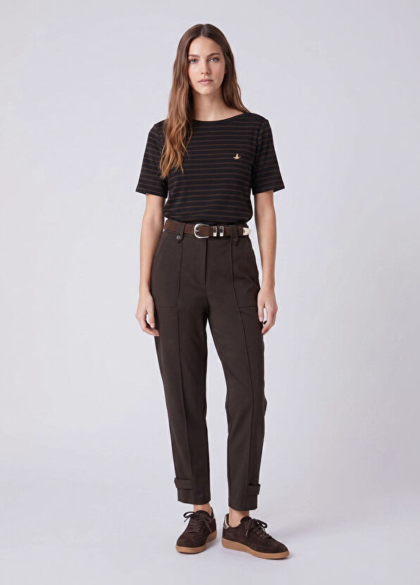 Beymen Club Brown Leg Epaulettes Scuba Jogger Trousers - 1