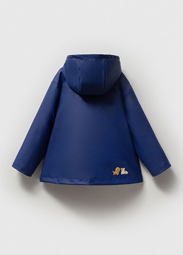 Küçük Prens Baskılı Kauçuk Su Geçirmez Pamuk Astarlı Erkek Çocuk Yağmurluk - Görsel 3