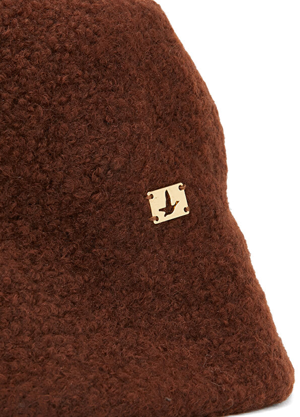 Beymen Club Brown Cross Women's Wool Hat - 4