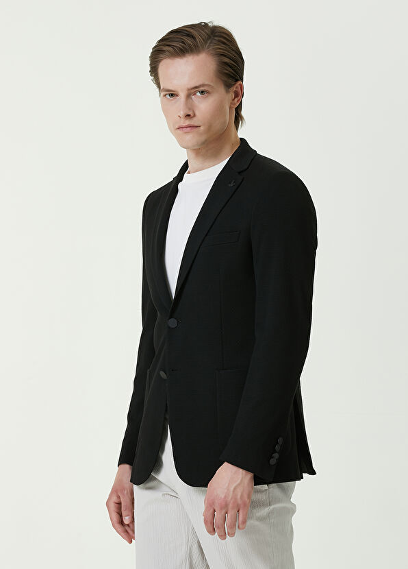 Beymen Club Siyah Petek Dokulu Blazer - 3
