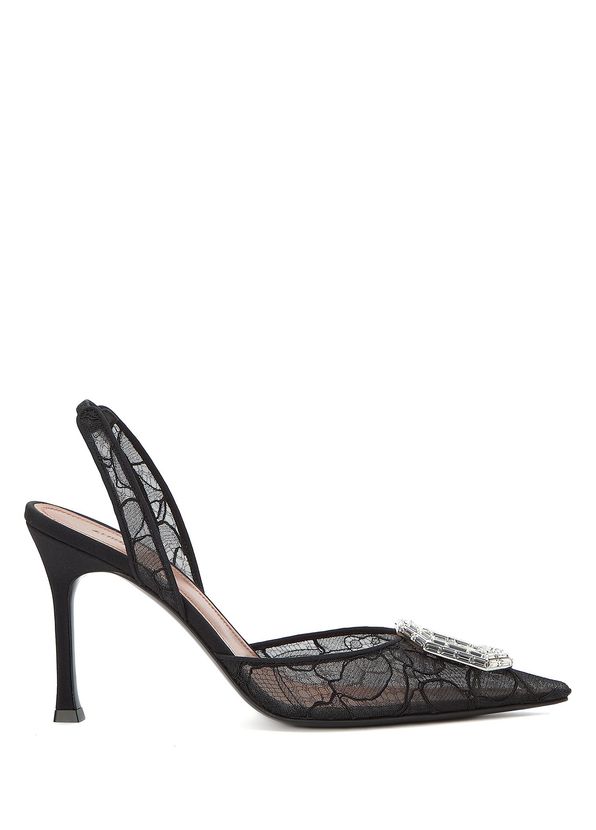 Amina Muaddi Camelia Black Pump - 1