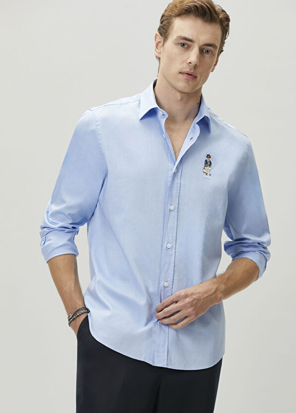Beymen Club Clubby Blue Oxford Shirt - 1