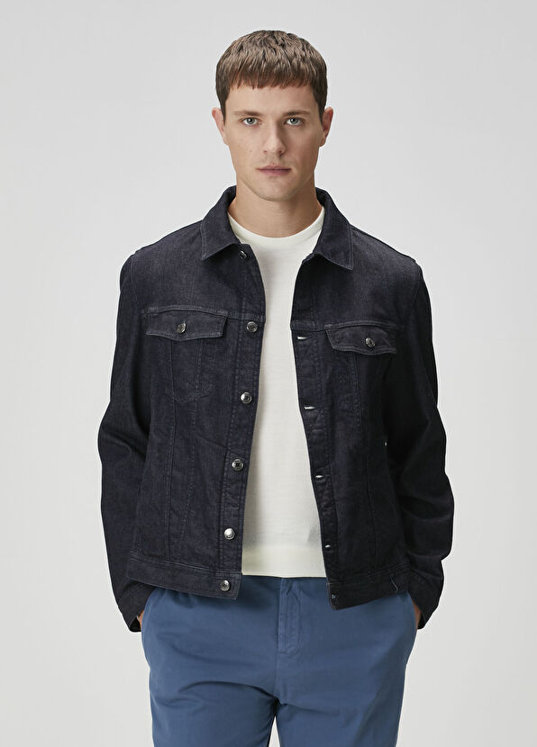 Canali Anthracite Denim Jacket - 1