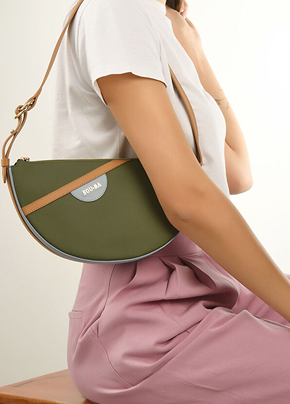 SOU-BA Eva Olive Leather Women's Shoulder Bag - 4