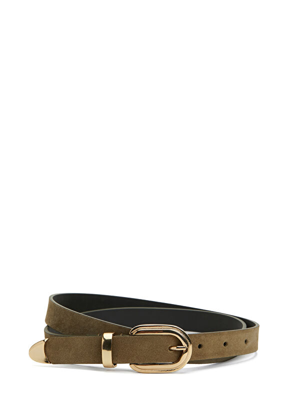 Beymen Club Khaki Women's Leather Belt - 1