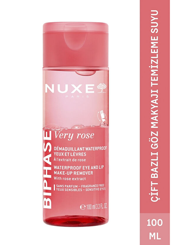Nuxe Biphase Very Rose Waterproof Double Base Eye Make-up Remover Water 100 ml - 2