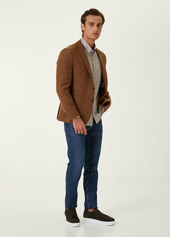 Beymen Club Taba Kalın Flanel Yün Ceket - 2