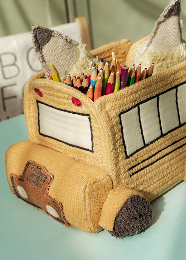 Lorena Canals Mini Bus Kids Room Organizer Basket - 3