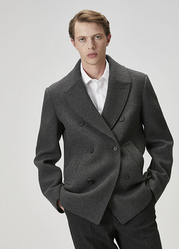 Beymen Club Khaki Double-Breasted Coat - 1