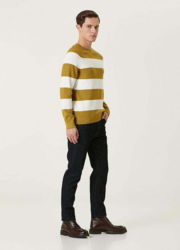 Beymen Club Light Green Striped Jacquard Sweater - 3