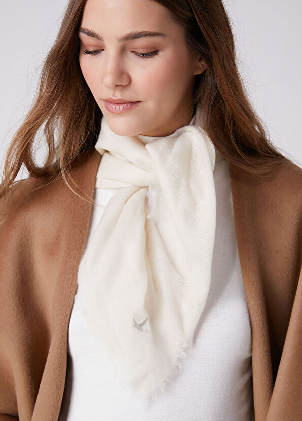 Beymen Club Ecru Women's Cashmere Shawl - 2