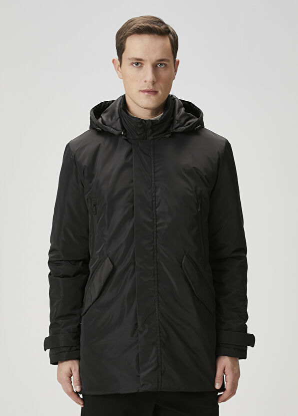 Beymen Club Black Hooded Coat - 1