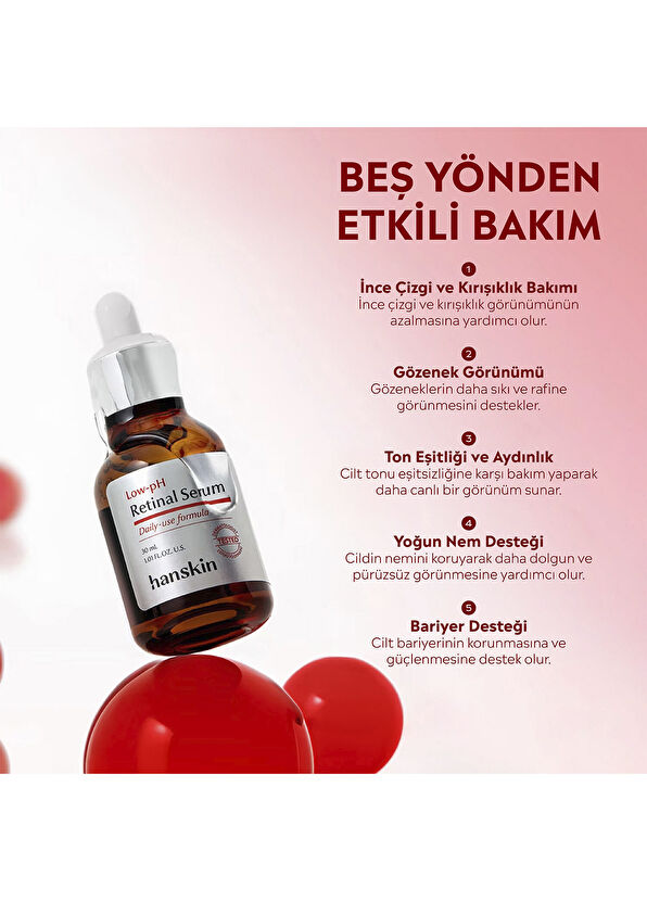 Hanskin Low-pH Hassas Ciltler İçin Günlük Yaşlanma Karşıtı Retinal Cilt Serumu 30 ml - 3
