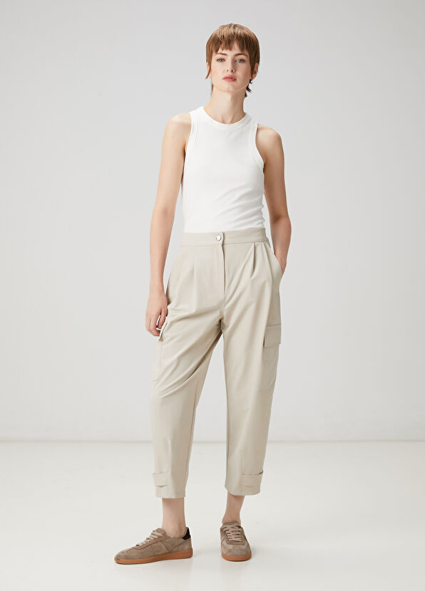 Beymen Club Beige Pleated Trousers - 2