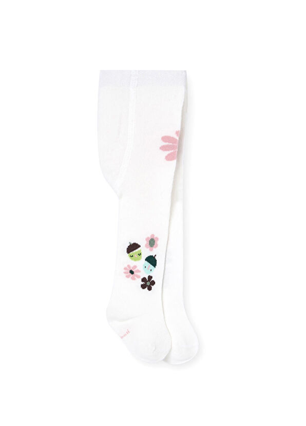 Boboli Floral Patterned Baby Girl Pantyhose - 1