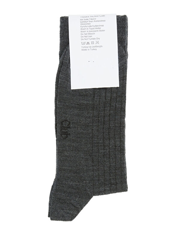 Beymen Club Anthracite Contrast Goose Men's Wool Socks - 2
