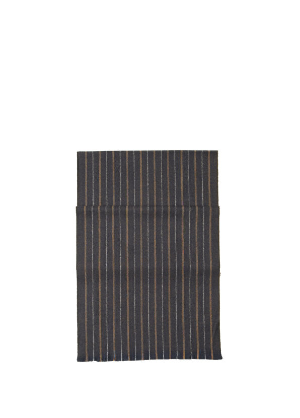 Beymen Hediye Navy Blue Striped Pattern Men's Scarf - 1
