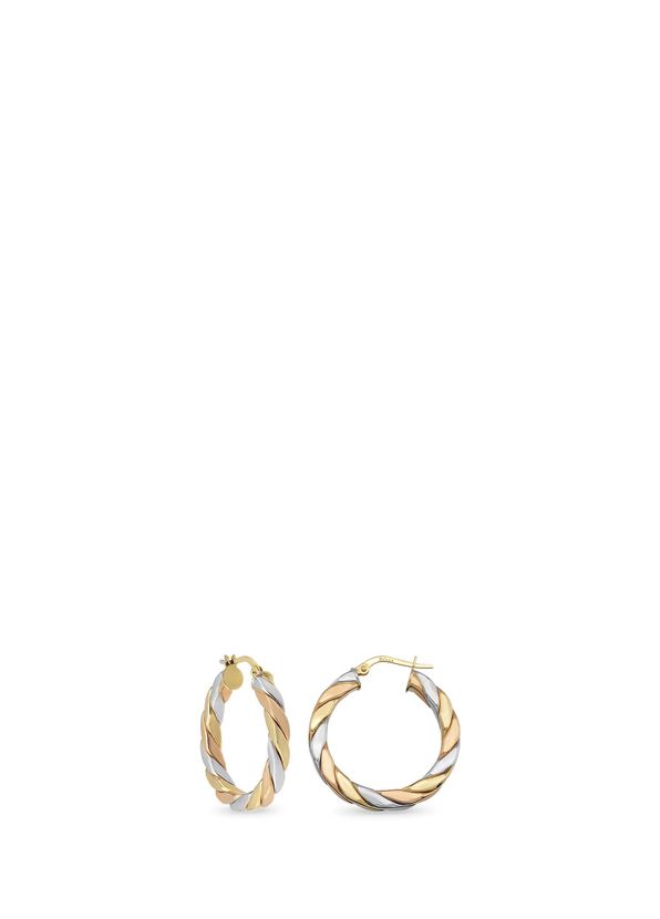 Nev Jewellery Sarı Altın Kadın Baget 14 Ayar Altın Kadın Halka Küpe ...